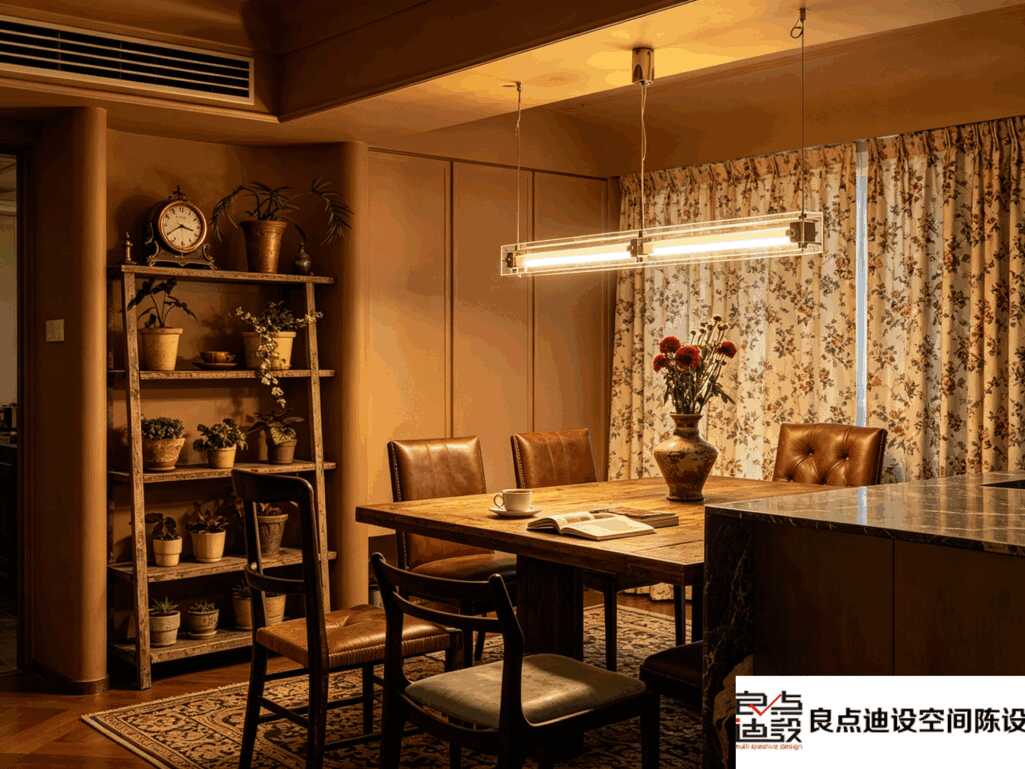 暖调美式复古两居室软装设计：把慵懒氛围感搬进家✨